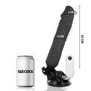 BASECOCK - REALISTISCHER VIBRATOR MIT FERNBEDIENUNG SCHWARZ 20 CM -O- 4 CM BASECOCK