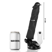 BASECOCK - REALISTISCHER VIBRATOR MIT FERNBEDIENUNG SCHWARZ 21 CM -O- 4 CM BASECOCK