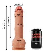 CYBER SILICOCK - FREEMAN ULTRA REALISTISCHES. WEICHES FLÜSSIGE SILIKON 20 CM -O- 3.8 CM CYBER SILICOCK