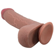 PRETTY LOVE - REALISTISCHER DILDO DER SLIDING SKIN-SERIE MIT SLIDING SKIN-SAUGNAPF BRAUN 23,4 CM PRETTY LOVE HIGH GRADE