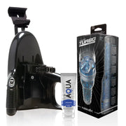 FLESHLIGHT - TURBO THRUST BLUE ICE + UNIVERSAL LAUNCH + SCHMIERMITTEL IN AQUA-QUALITÄT 50 ML FLESHLIGHT