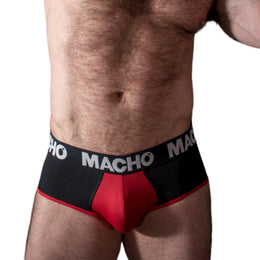 MACHO - MS26N SLIP SCHWARZ/ROT XL MACHO UNDERWEAR