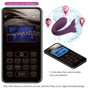 PRETTY LOVE - JAYLEEN VIBRATOR MIT APP-FERNBEDIENUNG LILA PRETTY LOVE LED