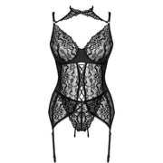 LIVCO CORSETTI FASHION - GIELLANDRA FOR THE SENSES KOLLEKTION KORSETT + HÖSCHE SCHWARZ L/XL LIVCO CORSETTI SETS
