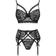 LIVCO CORSETTI FASHION - MORIDAM LC 90552 BH + STRUMPFGÜRTEL + HÖSCHE NEGRO LIVCO CORSETTI SETS