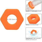 CALEXOTICS - ALPHA PROLONG SEXAGON RING ORANGE - ENGEFREUNDE.COM