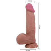 PRETTY LOVE - SLIDING SKIN SERIES REALISTISCHER DILDO MIT GLEITENDEM BRAUNEN HAUT-SAUGNAP 21,8 CM PRETTY LOVE HIGH GRADE