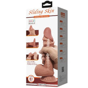 PRETTY LOVE - SLIDING SKIN SERIES REALISTISCHER DILDO MIT GLEITENDEM BRAUNEN HAUT-SAUGNAP 21,8 CM PRETTY LOVE HIGH GRADE
