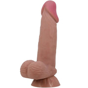 PRETTY LOVE - SLIDING SKIN SERIES REALISTISCHER DILDO MIT SCHIEBENDEM BRAUNEN HAUTSAUGNAPF 19,4 CM PRETTY LOVE HIGH GRADE