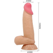 PRETTY LOVE - SLIDING SKIN SERIES REALISTISCHER DILDO MIT SLIDING SKIN SAUGNAPF 19,4 CM PRETTY LOVE HIGH GRADE