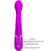 PRETTY LOVE - DEJON RABBIT VIBRATOR 3 IN 1 MULTIFUNKTIONSVIOLETT - ENGEFREUNDE.COM
