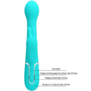 PRETTY LOVE - DEJON RABBIT VIBRATOR 3 IN 1 MULTIFUNKTIONS-AQUAGRÜN - ENGEFREUNDE.COM
