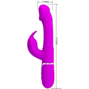 PRETTY LOVE - DEJON RABBIT VIBRATOR 3 IN 1 MULTIFUNKTIONS FUCSIA - ENGEFREUNDE.COM