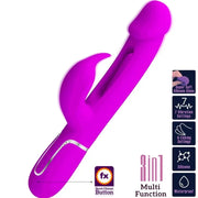 PRETTY LOVE - DEJON RABBIT VIBRATOR 3 IN 1 MULTIFUNKTIONS FUCSIA - ENGEFREUNDE.COM