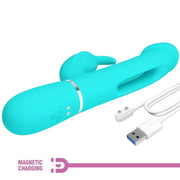 PRETTY LOVE - DEJON RABBIT VIBRATOR 3 IN 1 MULTIFUNKTIONS-AQUAGRÜN PRETTY LOVE FLIRTATION