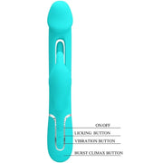 PRETTY LOVE - DEJON RABBIT VIBRATOR 3 IN 1 MULTIFUNKTIONS-AQUAGRÜN PRETTY LOVE FLIRTATION