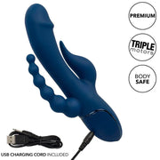 CALEXOTICS - VIBRATOR DREIFACH-ORGASMUS BLAU - ENGEFREUNDE.COM