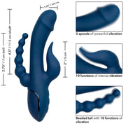 CALEXOTICS - VIBRATOR DREIFACH-ORGASMUS BLAU - ENGEFREUNDE.COM