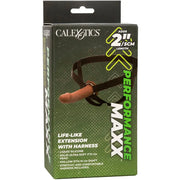 CALEXOTICS - PERFORMANCE MAXX LEBENSECHTE VERLNGERUNG MIT GESCHIRR, BRAUN CALEXOTICS