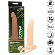 CALEXOTICS - PERFORMANCE MAXX WIEDERAUFLADBARER DUAL PENETRATOR, HELLE HAUT CALEXOTICS