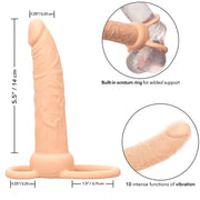 CALEXOTICS - PERFORMANCE MAXX WIEDERAUFLADBARER DUAL PENETRATOR, HELLE HAUT CALEXOTICS