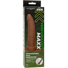 CALEXOTICS - PERFORMANCE MAXX WIEDERAUFLADBARER DUAL-PENETRATOR, BRAUN CALEXOTICS