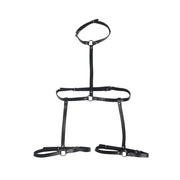 SUBBLIME - KÖRPERHARNESS AUS LEDER, SCHWARZ, EINE GRÖSSE SUBBLIME FETISH