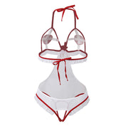 SUBBLIME - SEXY KRANKENSCHWESTERKOSTÜM MIT SCHRITTFREIEM RMEL L/XL SUBBLIME COSTUMES