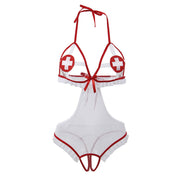 SUBBLIME - SEXY KRANKENSCHWESTERKOSTÜM MIT SCHRITTFREIEM RMEL L/XL SUBBLIME COSTUMES