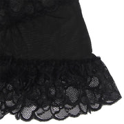 SUBBLIME - BABYDOLL MIT VERSTELLBAREN TRGERN UND TRANSPARENTER SPITZE MIT BLUMENDRUCK SCHWARZ L/XL SUBBLIME BABYDOLLS