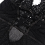 SUBBLIME - BABYDOLL MIT VERSTELLBAREN SPITZENTRGERN SCHWARZ L/XL SUBBLIME BABYDOLLS