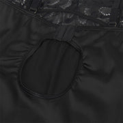 SUBBLIME - BABYDOLL MIT BLUMENPRINT AUF DER BRUST SCHWARZ L/XL SUBBLIME BABYDOLLS