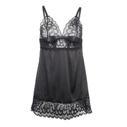 SUBBLIME - BABYDOLL MIT BLUMENPRINT AUF DER BRUST SCHWARZ L/XL SUBBLIME BABYDOLLS