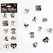 SECRET PLAY - SET MIT 10 TEMPORREN TATTOOS DER KINKY COLLECTION SECRETPLAY
