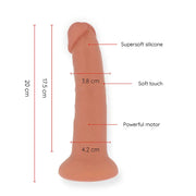 ONINDER - MITTLERER BOGOTÁ-VIBRATORDILDO MIT 9 GESCHWINDIGKEITEN NATÜRLICH 20 CM -O- 4.2 CM - KOSTENLOSE APP - ENGEFREUNDE.COM