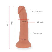 ONINDER - KLEINER BOGOTÁ-VIBRATORDILDO 9 GESCHWINDIGKEITEN NATÜRLICH 17.5 CM -O- 4 CM - KOSTENLOSE APP - ENGEFREUNDE.COM