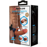 PRETTY LOVE - MARION HARNESS UNIVERSAL SLIP MIT VIBRATIONSDILDO 19 CM BRAUN - ENGEFREUNDE.COM