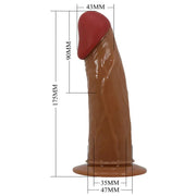PRETTY LOVE - STARKS HARNESS SLIP MULTI-SPEED VIBRATION DILDO 17,5 CM HELLBRAUN PRETTY LOVE