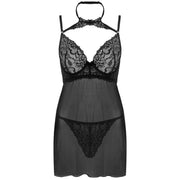 LIVCO CORSETTI FASHION - BINELLA SET BABYDOLL + TANGA SCHWARZ LIVCO CORSETTI SETS