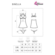 LIVCO CORSETTI FASHION - BINELLA SET BABYDOLL + TANGA SCHWARZ LIVCO CORSETTI SETS