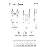 LIVCO CORSETTI FASHION - PERSINNE PEACH SET KORSET + HÖSCHEN + STRÜMPFE LIVCO CORSETTI SETS