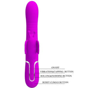 PRETTY LOVE - MULTIFUNKTIONS-KANINCHENVIBRATOR 4 IN 1 SCHMETTERLING FUCHSIA PRETTY LOVE FLIRTATION