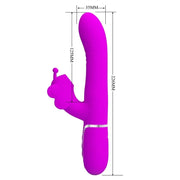 PRETTY LOVE - MULTIFUNKTIONS-KANINCHENVIBRATOR 4 IN 1 SCHMETTERLING FUCHSIA PRETTY LOVE FLIRTATION