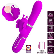 PRETTY LOVE - MULTIFUNKTIONS-KANINCHENVIBRATOR 4 IN 1 SCHMETTERLING FUCHSIA PRETTY LOVE FLIRTATION
