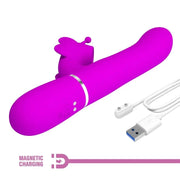 PRETTY LOVE - MULTIFUNKTIONS-KANINCHENVIBRATOR 4 IN 1 SCHMETTERLING FUCHSIA PRETTY LOVE FLIRTATION