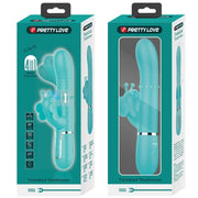 PRETTY LOVE - MULTIFUNKTIONS-KANINCHENVIBRATOR 4 IN 1 SCHMETTERLING AQUAGRÜN PRETTY LOVE FLIRTATION