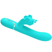 PRETTY LOVE - MULTIFUNKTIONS-KANINCHENVIBRATOR 4 IN 1 SCHMETTERLING AQUAGRÜN PRETTY LOVE FLIRTATION