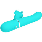 PRETTY LOVE - MULTIFUNKTIONS-KANINCHENVIBRATOR 4 IN 1 SCHMETTERLING AQUAGRÜN PRETTY LOVE FLIRTATION