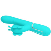 PRETTY LOVE - MULTIFUNKTIONS-KANINCHENVIBRATOR 4 IN 1 SCHMETTERLING AQUAGRÜN PRETTY LOVE FLIRTATION