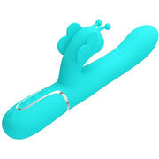 PRETTY LOVE - MULTIFUNKTIONS-KANINCHENVIBRATOR 4 IN 1 SCHMETTERLING AQUAGRÜN PRETTY LOVE FLIRTATION